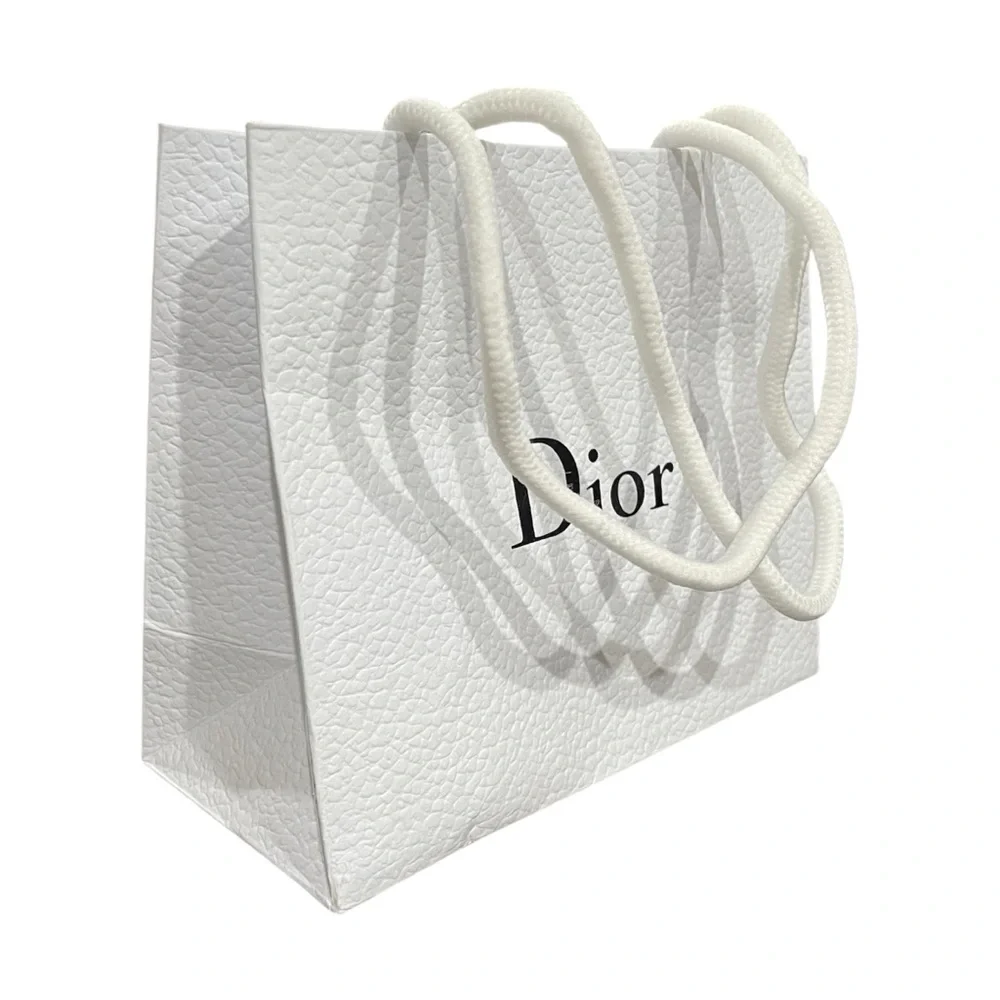 DIOR White Paper Bag 7”x3”x6”
